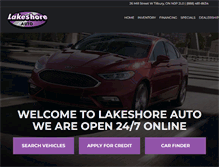 Tablet Screenshot of lakeshoreauto.com